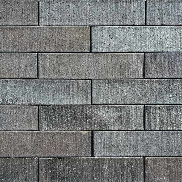 Кирпич клинкерный Muhr 15 Schwarz-bunt Edelglanz Revers ohne Sand Rauhstrich шероховатый, 210х100х50 мм