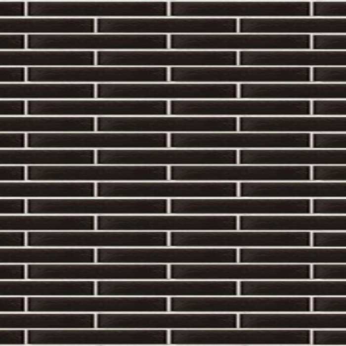 Клинкерная плитка KING KLINKER FREE ART 17 Onyx black гладкая LF, 490х52х14 мм